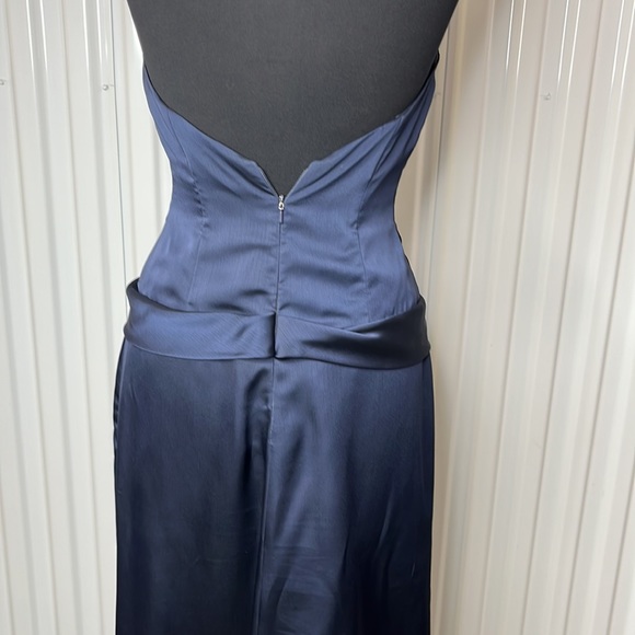 Lazaro Navy Formal Gown. Preowned - Picture 5 of 10